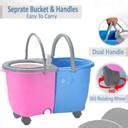 V-MOP Premium Jumbo Twin Mop with 4 Wheel Trolley Mop (6 Months ...