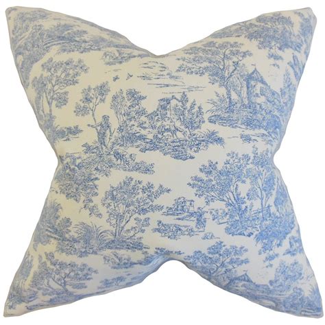 Buy The Pillow Collection P18FLAT-SWA-NARA-DENIM-C100 Ramira Toile ...