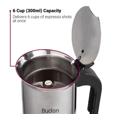 Budan Moka Pot Stainless Steel Coffee Maker - 6 Cup | Best Moka Pot ...