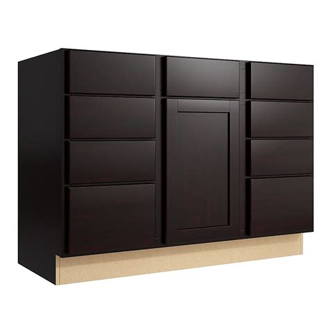 KraftMaid Momentum Paxton 48-in Kona Bathroom Vanity Cabinet in the ...