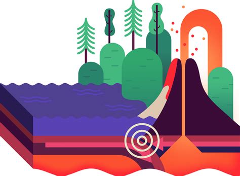 Volcano Diagram — Owen Davey Illustration