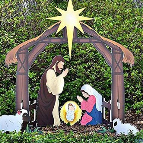 Buy Nativity Sets for Christmas Outdoor 17x20in, Holy Family Outdoor ...