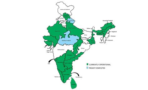 GVK EMRI Services in INDIA Map