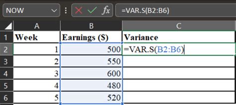 Image result for Measure Variance in Excel