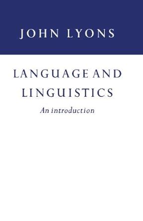 Language and Linguistics eBook : Lyons, John: Amazon.in: Kindle Store
