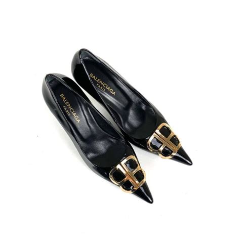 balenciaga ayakkabi siyah rugan stiletto square knife