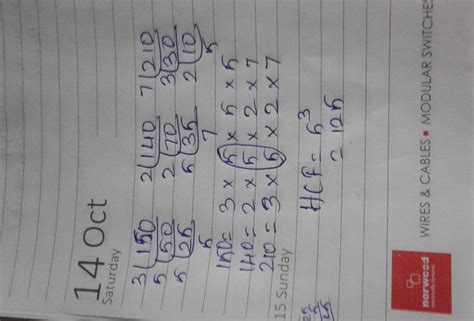 find the hcf of 210 140 150 using prime factorization method - Brainly.in