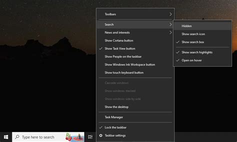 Image result for Remove Search From Win Taskbar
