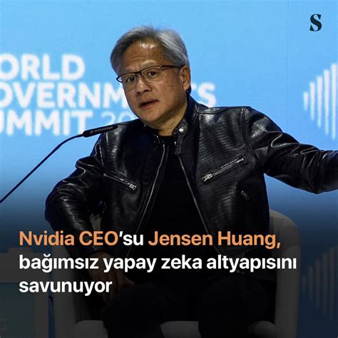 NVIDIA CEO’su Jensen Huang, Dubai’de katıldığı bir etkinlikte her ...