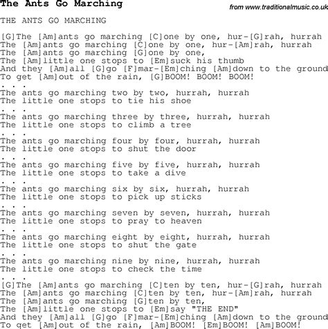 Ants Go Marching Lyrics