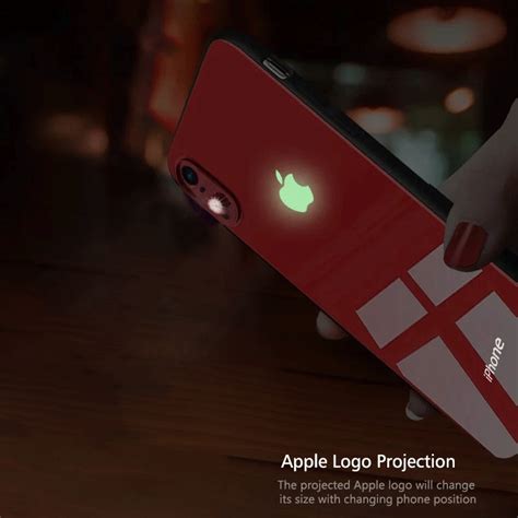 VAKU ® Apple iPhone XR 3D Logo Projector Radium Glow LED Case Back ...