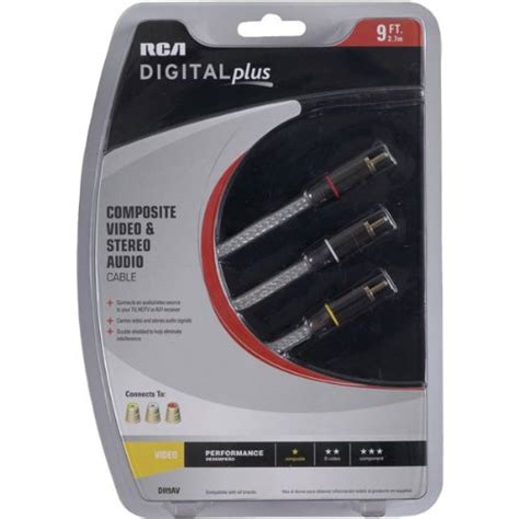 Thomson RCA Digital Plus Stereo Audio/Video Cable - Stereo9ft : Amazon ...
