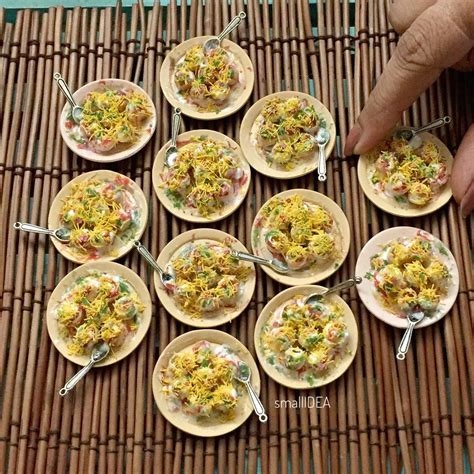 Dahi Puri Indian Chaat Miniature Food Magnet – small IDEA