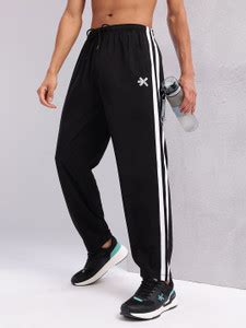 HRX by Hrithik Roshan Solid Men Black, White Track Pants - Buy HRX by ...