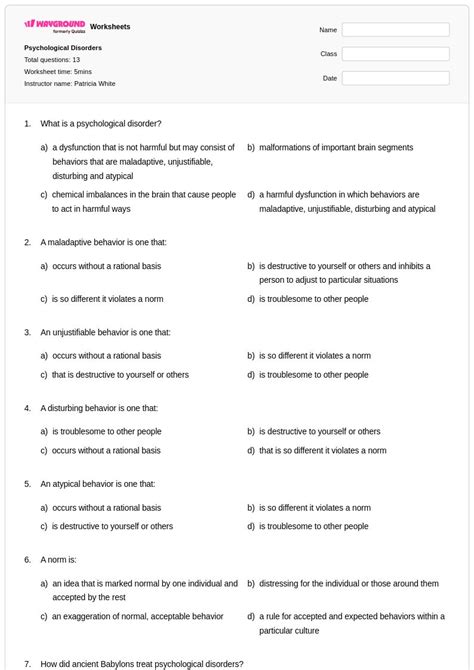 50+ Behavior worksheets for Class 9 on Wayground | Free & Printable