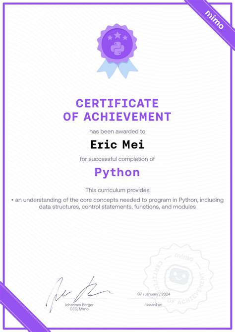 Image result for Mimo Coding Certificate