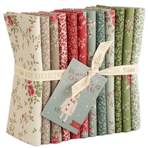 Tilda Merry Little Christmas Eve & Noel Fat Quarter Bundle of 12 fabrics