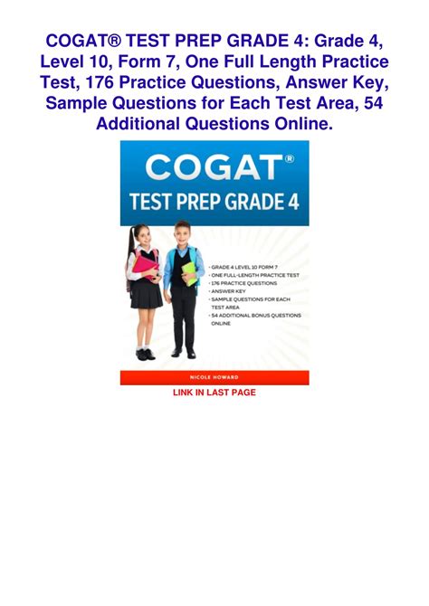 PPT - [READ DOWNLOAD] COGAT® TEST PREP GRADE 4: Grade 4, Level 10, Form ...