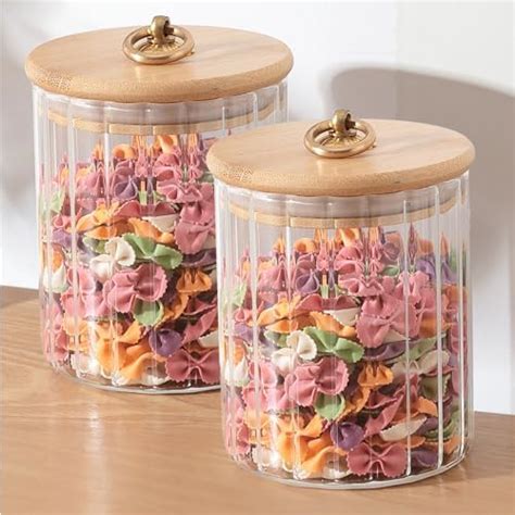 Buy UMAI Borosilicate Glass Jar with Bamboo Lid | Kitchen Organizer ...