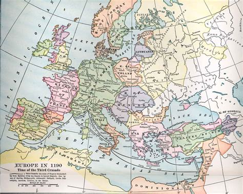 Printable Map Of Medieval Europe