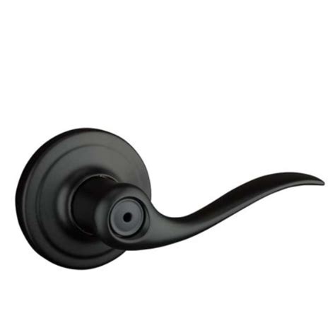 Kwikset Signature Series Tustin Lever Iron Black Entry Lockset Right or ...