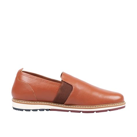 Buy Tan Quebec Mens Slip On Shoe Online - Hidesign