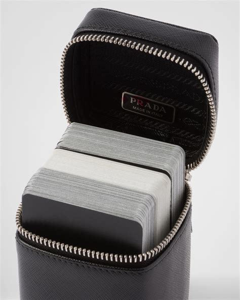 Black Playing Card Kit With Three Card Decks | PRADA