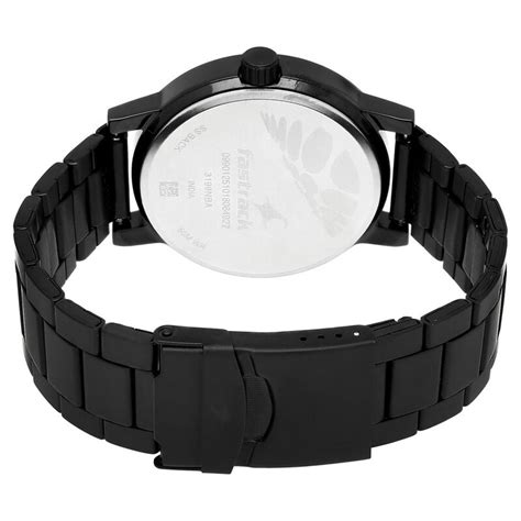 Fastrack Road Trip Quartz Analog Black Dial Stainless Steel Strap Watch ...