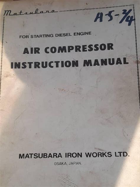 Air Compressor Instruction Manual | Download Free PDF | Piston | Pump