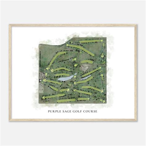 Purple Sage Golf Course, Idaho - Classic Watercolor Map | Golfer Gift ...