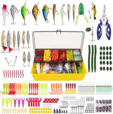 Amazon.com : Fishing Lures 400PCS Tackle Kit with Tackle Box Fishing ...