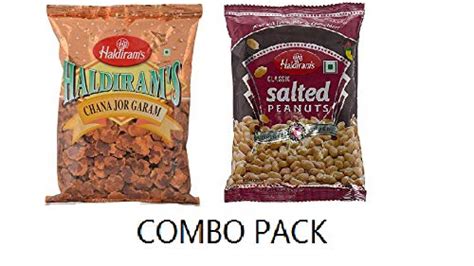 Haldirams Namkeen - Peanut Salted (Del) & Chana JOR Garam (Del) 200g ...