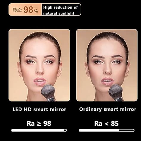 UkewEi Smart Bathroom Mirror 120cm Half Moon LED Lighted India | Ubuy