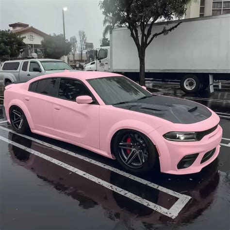 Dodge Charger Matte Light Pink Vinyl Wrap – yeswrap