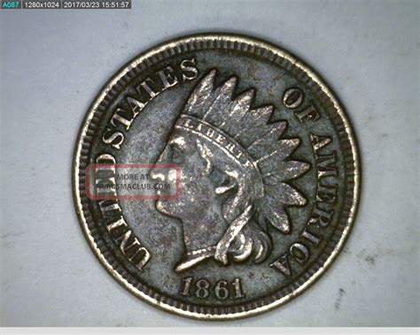 1861 1c Indian Head Cent Civil War Coin (45 - 213)