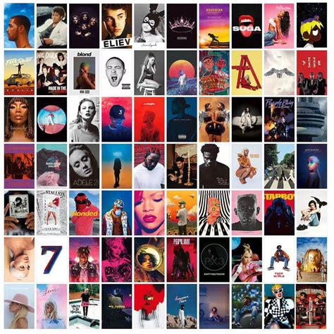 Seqla71 70 Pack 4 6 Inch Album Cover Poster Collage | Desertcart INDIA