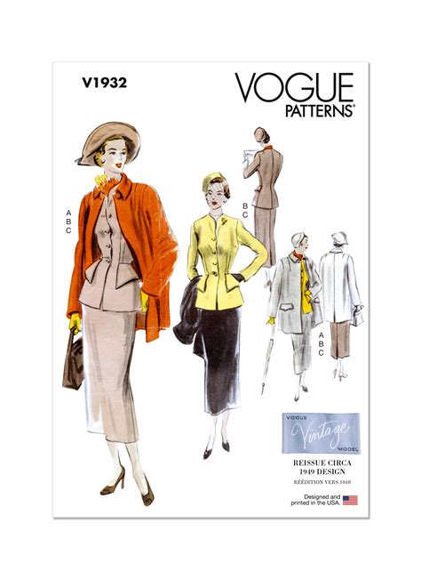 Vogue Patterns 1932 Misses' Vintage Suit and Coat
