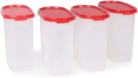Buy Tupperware Plastic Storage Container- 1.7 liters, 4 pieces ...