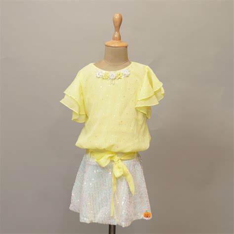 Buy Sequin Skirt And Top For Kids – Mumkins
