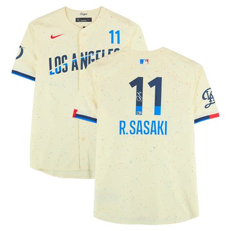 Roki Sasaki Los Angeles Dodgers Autographed Fanatics Authentic Cream ...