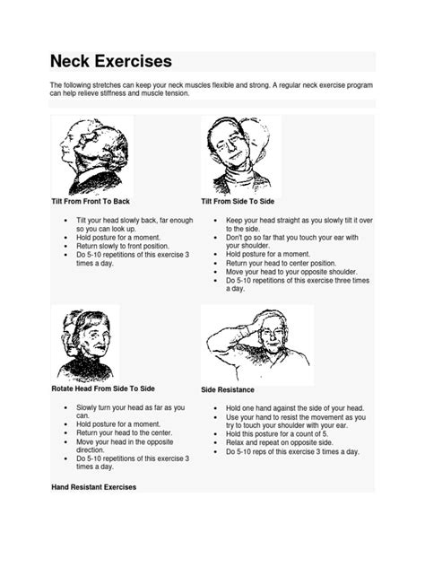 Image result for Neck Exercises Printable PDF
