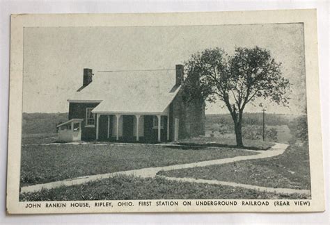 Postcard John Rankin house Ripley Ohio first station on underground ...