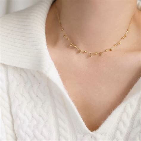 18k gold plated Necklace | anti tarnish waterproof jewellery online