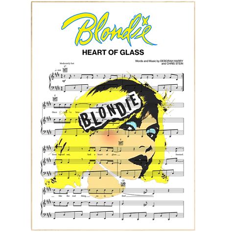 Blondie Heart of glass Lyrics Print Song Poster By 98Types – 98 Types ...