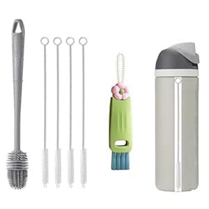 Straw Cleaner Brush Fit for Owala FreeSip 24oz/32oz/40oz, Silicone Long ...