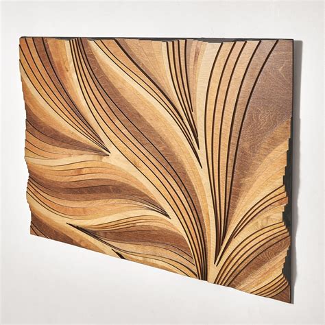 Amazon.com: NEODECO Parametric Wood Verso Frameless, Wood Wall Art, 3D ...