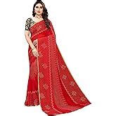 FABMORA Women's Pure Chiffon Saree With Blouse Piece (CHIFFON-SQUARE ...