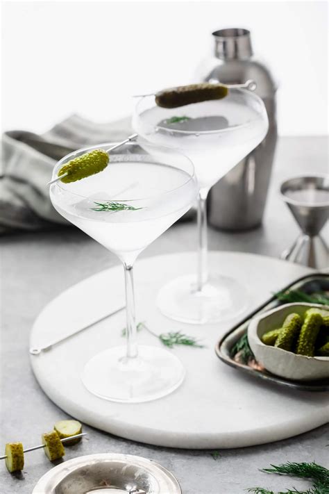Dill Pickle Martini Recipe (with Gin or Vodka) - Platings + Pairings