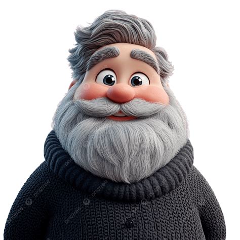 A Cartoon Character With Beard, Cartoon Clipart, Beard Clipart ...