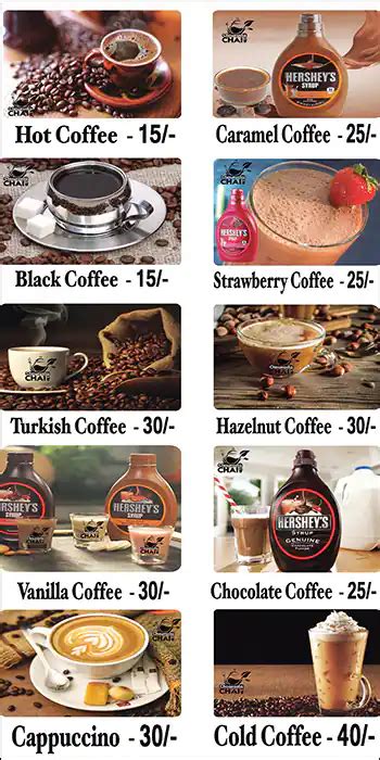 Menu at Chowrasta CHAI, Hyderabad, MIG-415 KPHB Road